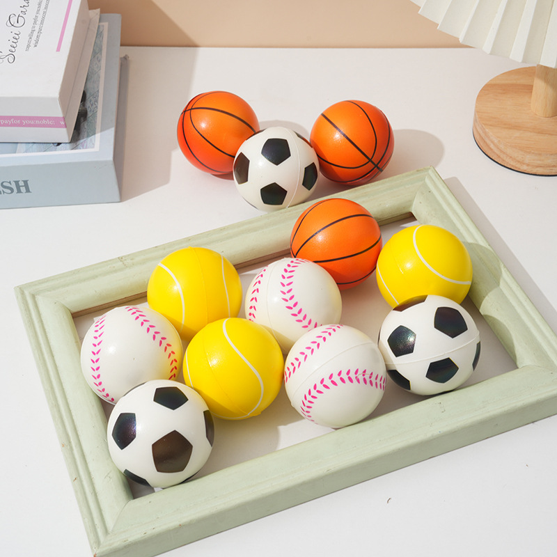 Кросс-Бордер Оптовая Продажа Нога Синяя Сетка Палка Плоский Стресс Игрушка Мяч ПУ Губчатый Твёрдый Эластичный Мяч Детская Игрушка Футбол