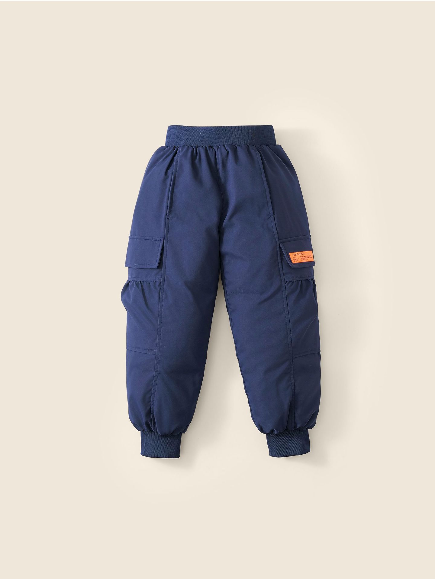 Children's down Pants 2025 New Solid Color Workwear down Pants Medium and Large Children Boys and Girls Warm Thickened White Duck down