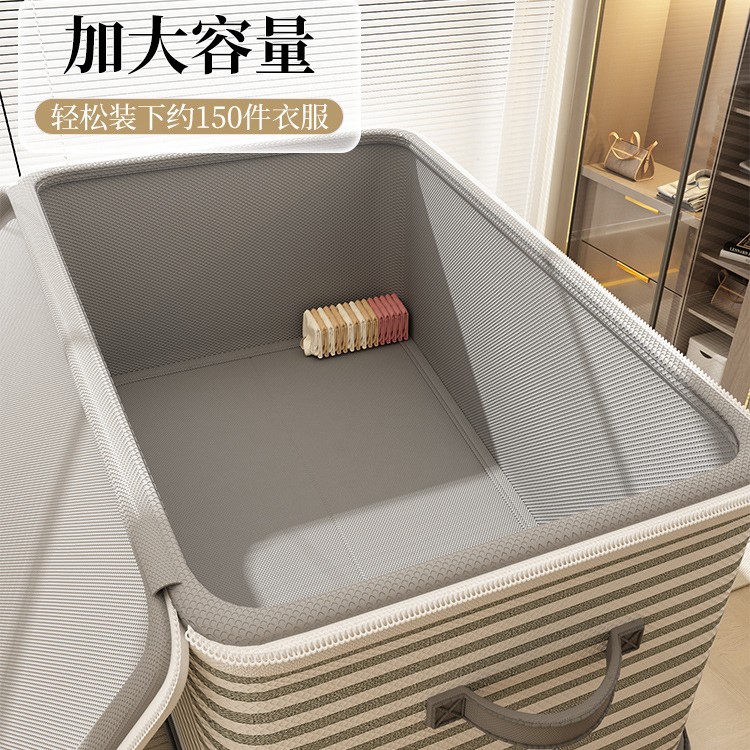 Cotton and Linen Storage Box Home Drawer Type Thickened Fabric Wardrobe Clothes Pants Storage Box Wardrobe Clothes Organizer Basket