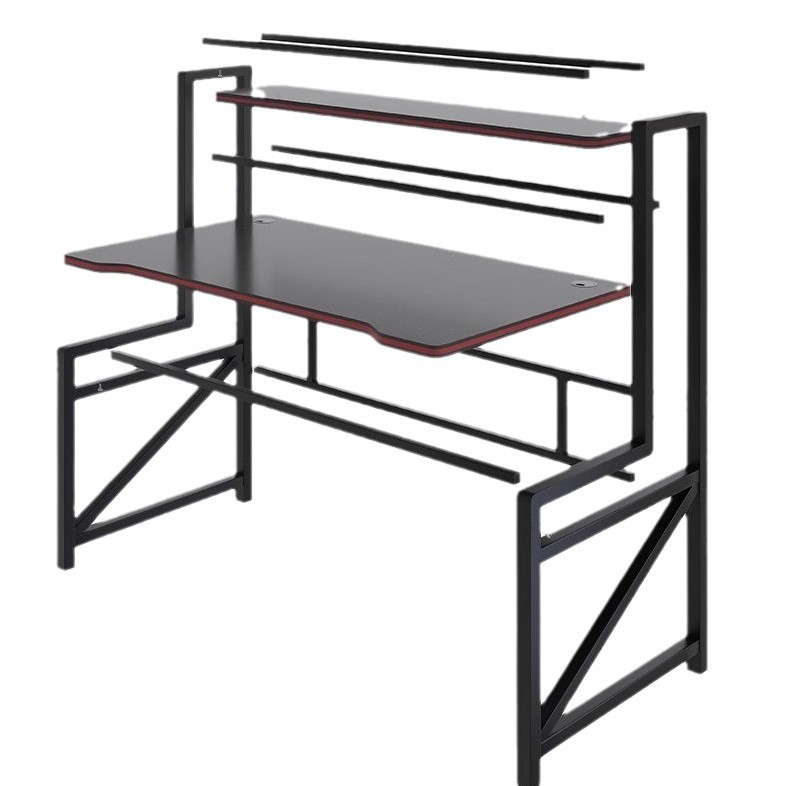 Full-product House Internet Cafe Table Desktop Computer Table Home Dormitory Storage Rack Elevated Table Gaming E-sports Table Integrated Table