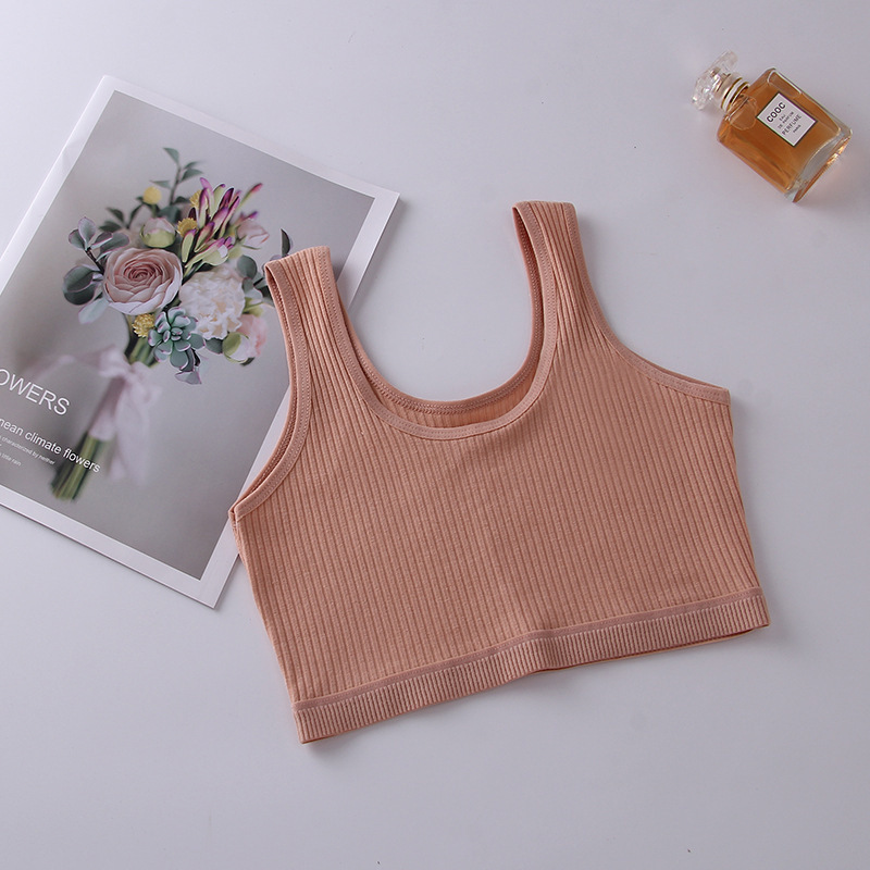 [in stock and fast delivery] double-layer girls long vest 8-15 years old girls cotton primary school junior high school development underwear