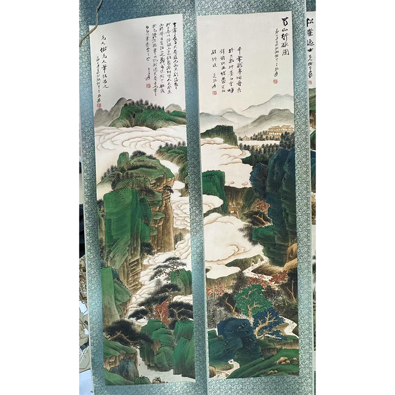 Entrance Hall Tiger Hanging Painting Tiger Roaring in the Mountains and Woods Tiger Office Living Room Decorative Painting Tiger Ink Mural