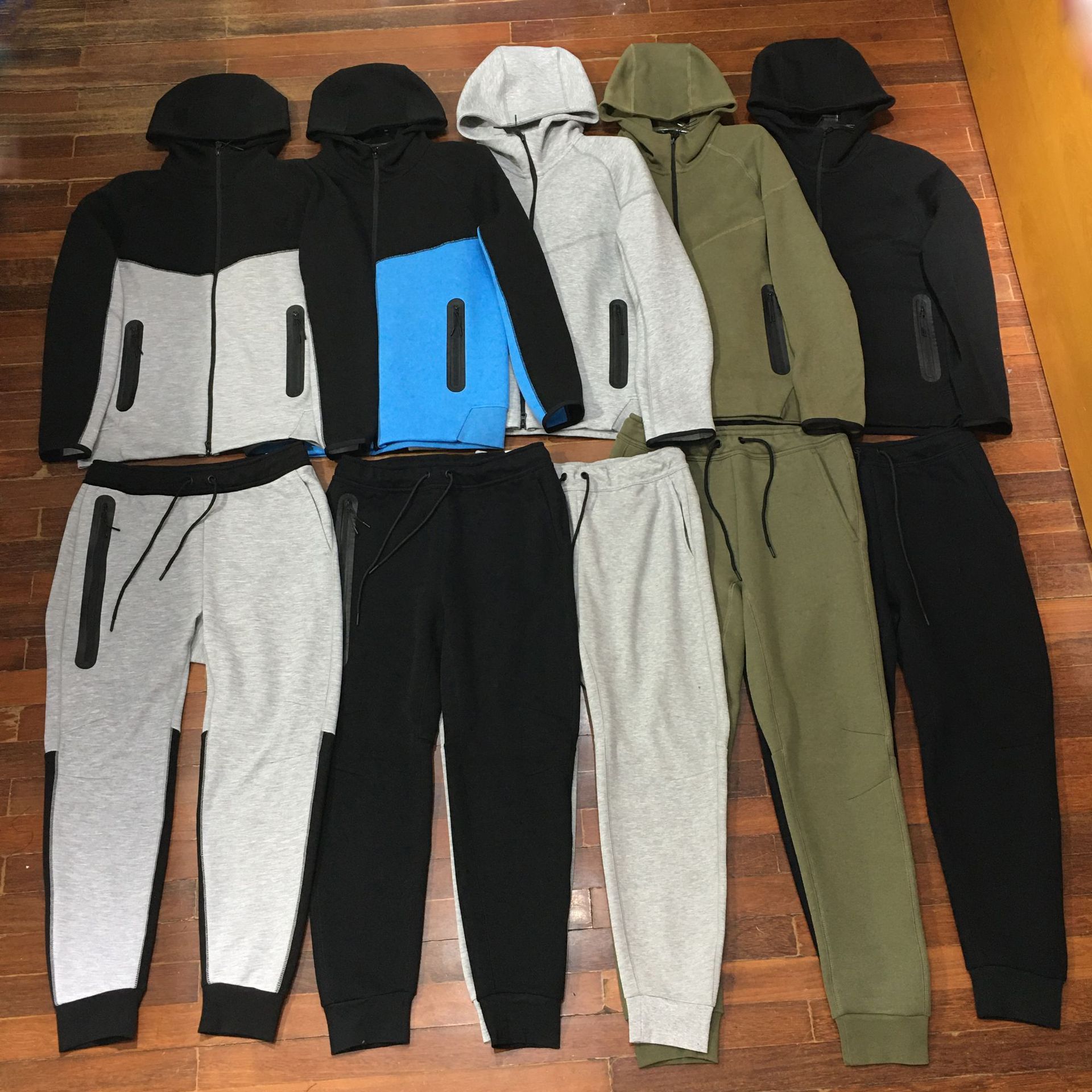 Spring and Autumn 2024 New Sports suit Men's Knitted Casual Hooded Cardigan 922 Jacket and 002 Sweatpants