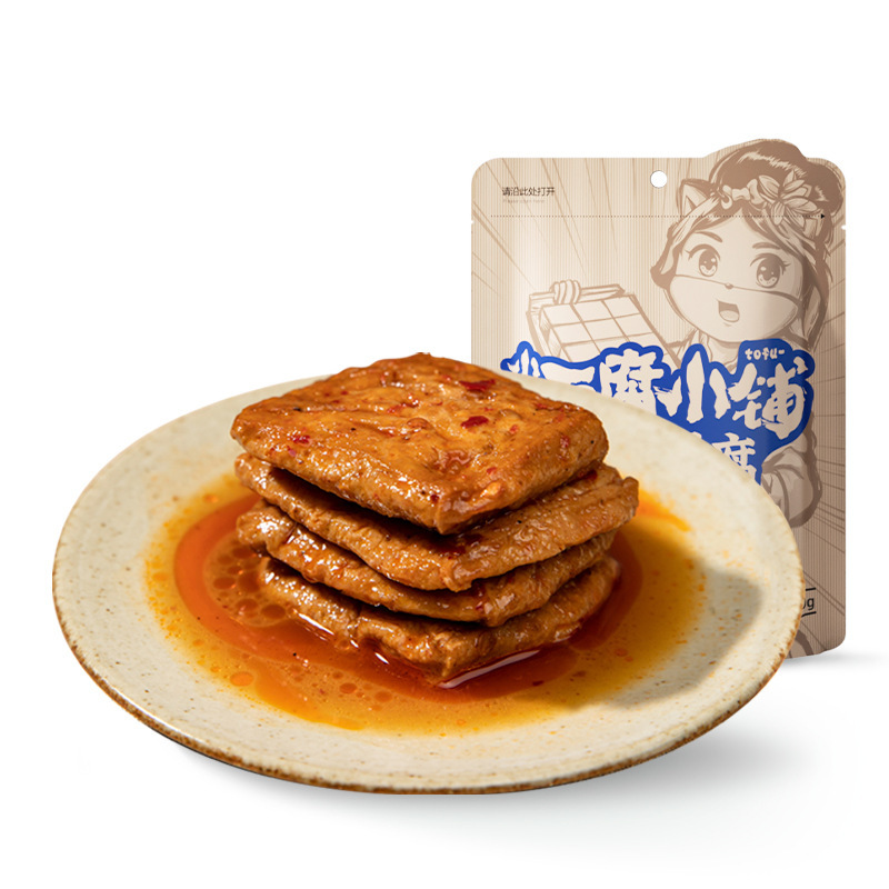 [Three Squirrels Tofu 120 g/Bag] Spicy Spicy Dried Bean Curd with Xishi Xiaomei Snacks