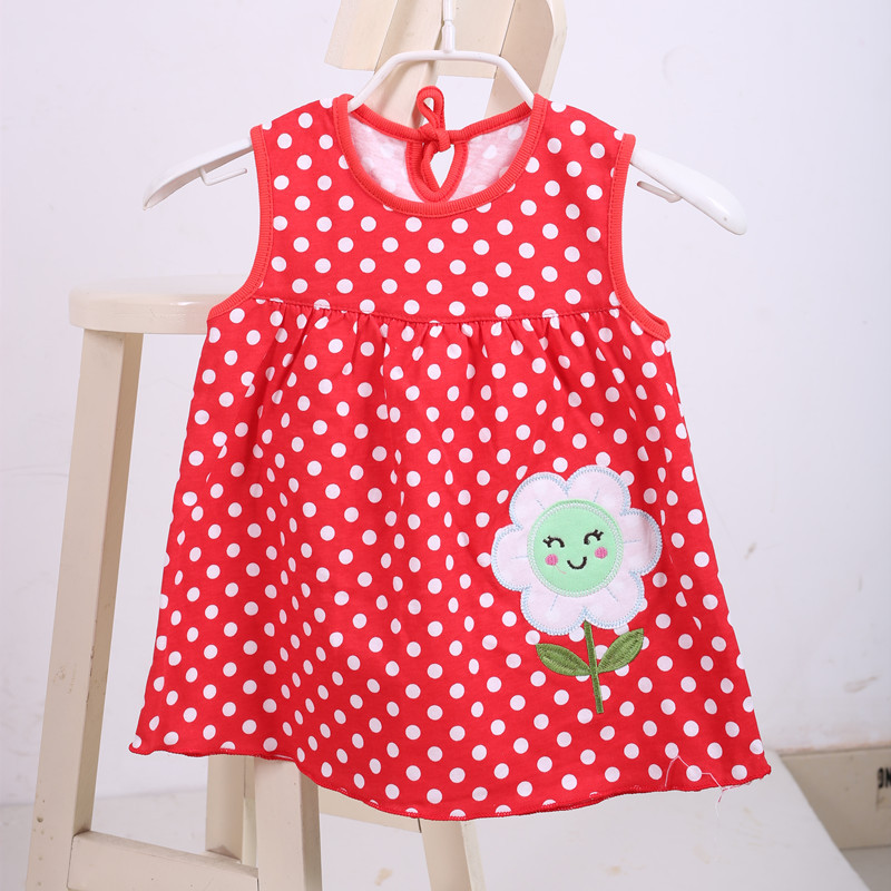 Factory wholesale summer cotton small skirt baby princess skirt girls dress vest halter top summer 1