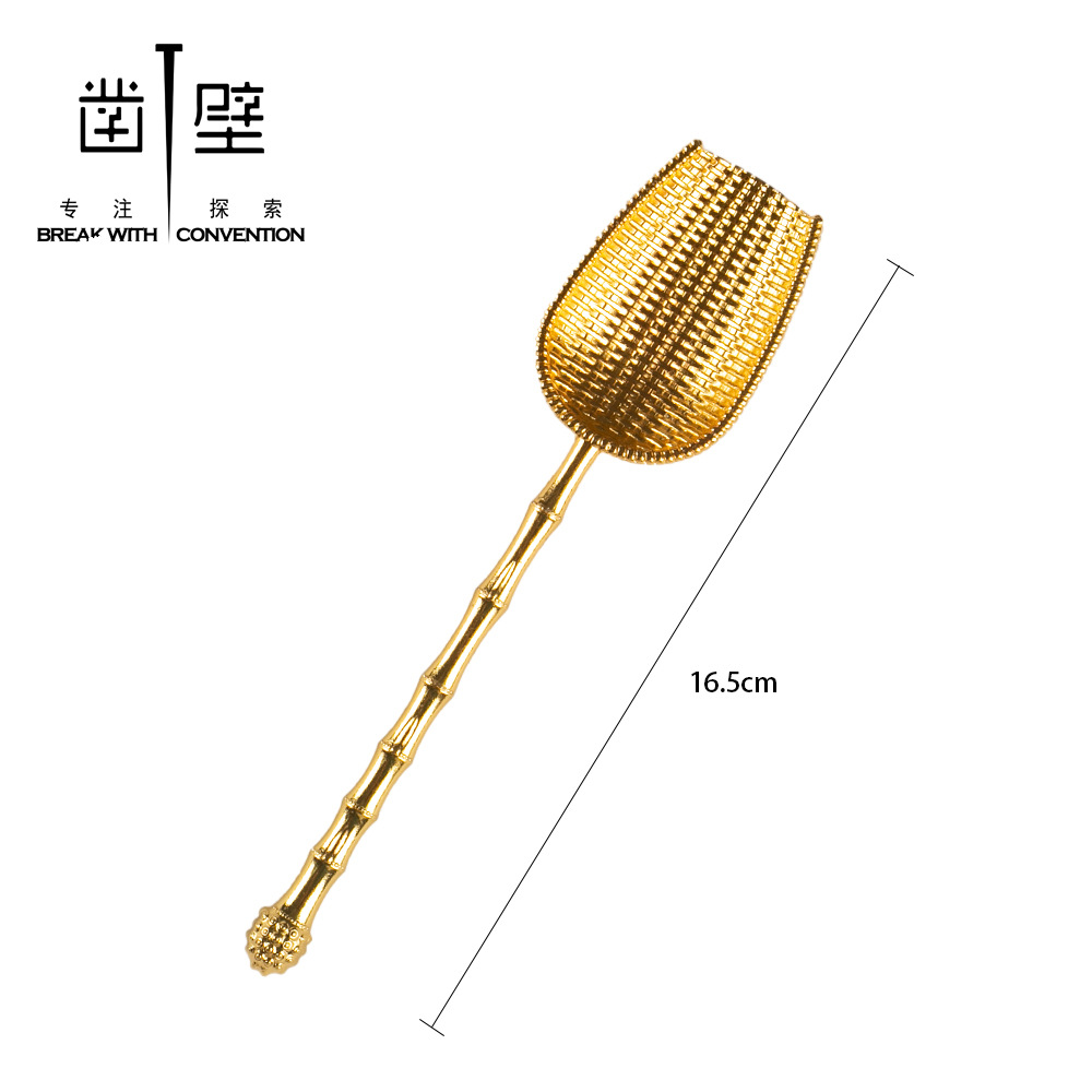 Factory Direct supply copper alloy tea spoon tea shovel gift box tea packaging supporting tea peripheral products