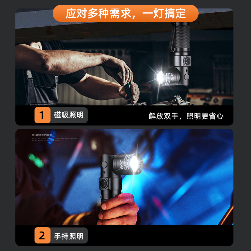 Shenhuo Ex Explosion-Proof Corner Flashlight Magnetic Emergency 90-Degree Firefighter Gas Station Lighting Ep08 Ultra-Bright