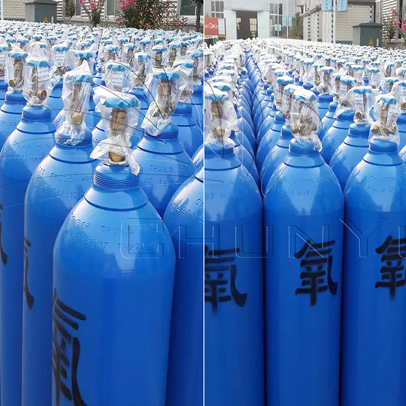 Manufacturer's Standard High-Purity Oxygen Seamless Steel Cylinders with Complete Specifications, Industrial Oxidant and Combustion Promoter Oxygen Cylinders in Cans
