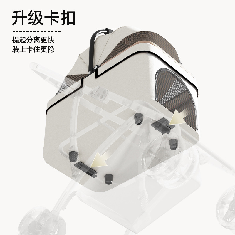 Pet Cart Pet Out Cart Detached Dog and Cat Cart Detached Lightweight Foldable Supplies