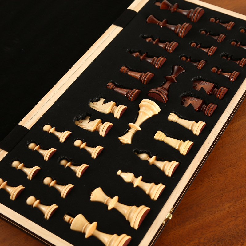 Chess Magnetic High-End Solid Wood Foldableing Chessboard Kidsren's Entry-Level Adult Competition Special Extra Large Chess