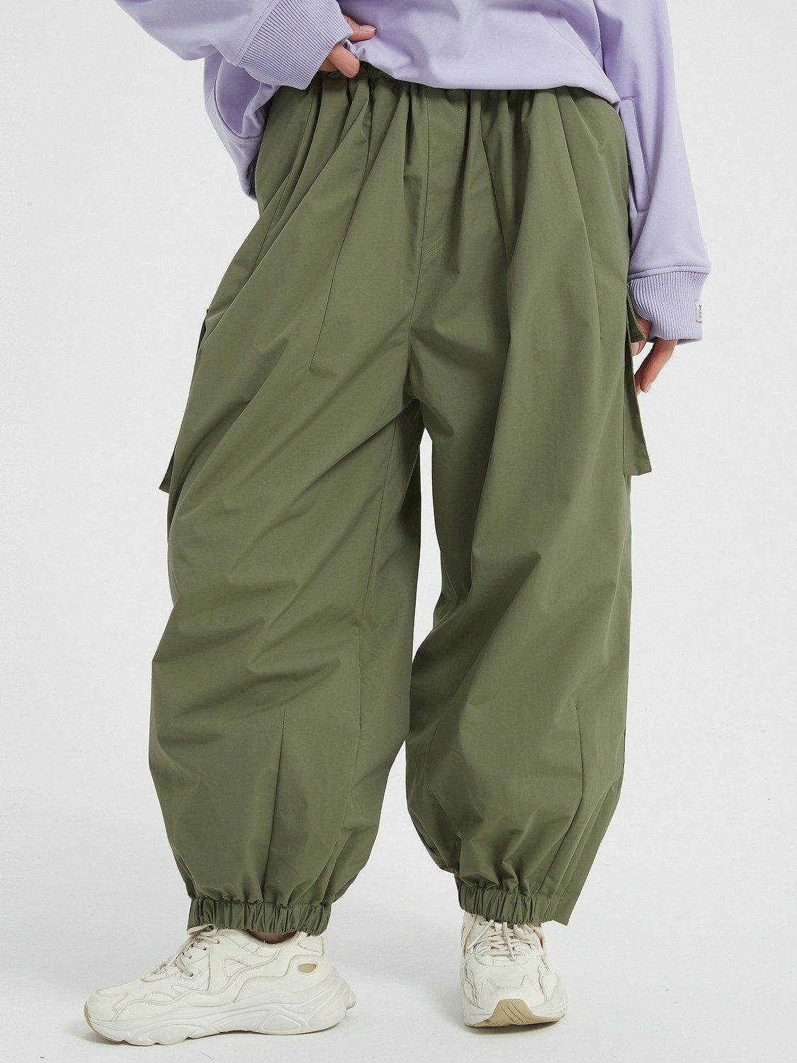 Snow Bit oversiz 3L Snowboard Loose Ski Pants for Men and Women Couple Waterproof Warm Ski Suit for Women