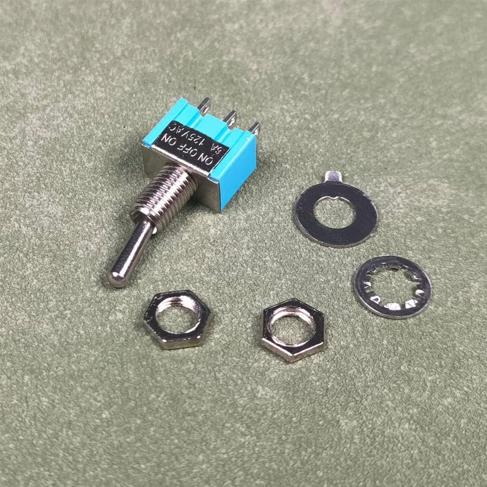 Gebildet 12Stück Mts-103 Blau Mini-Kippschalter 125Vac 6A,