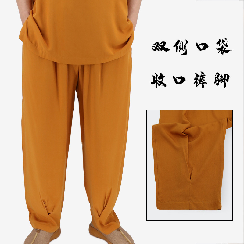 Summer Thin Short-Sleeve Monk Robe for Women, Suitable for Nuns and Monks, Undershirt, Monk Cotton Silk Sleepwear