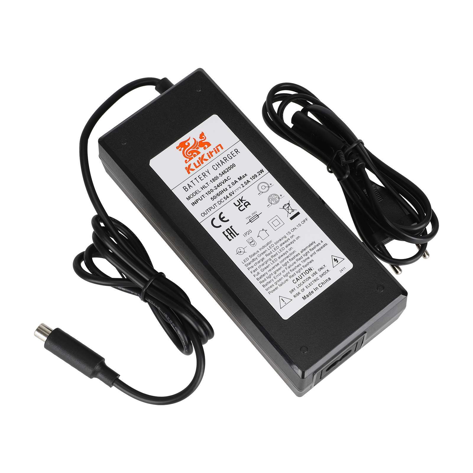 Универсальное зарядное устройство Kukiring2Pro и G2Max 54.6V2A для Xiaomi (по стандартам ЕС)