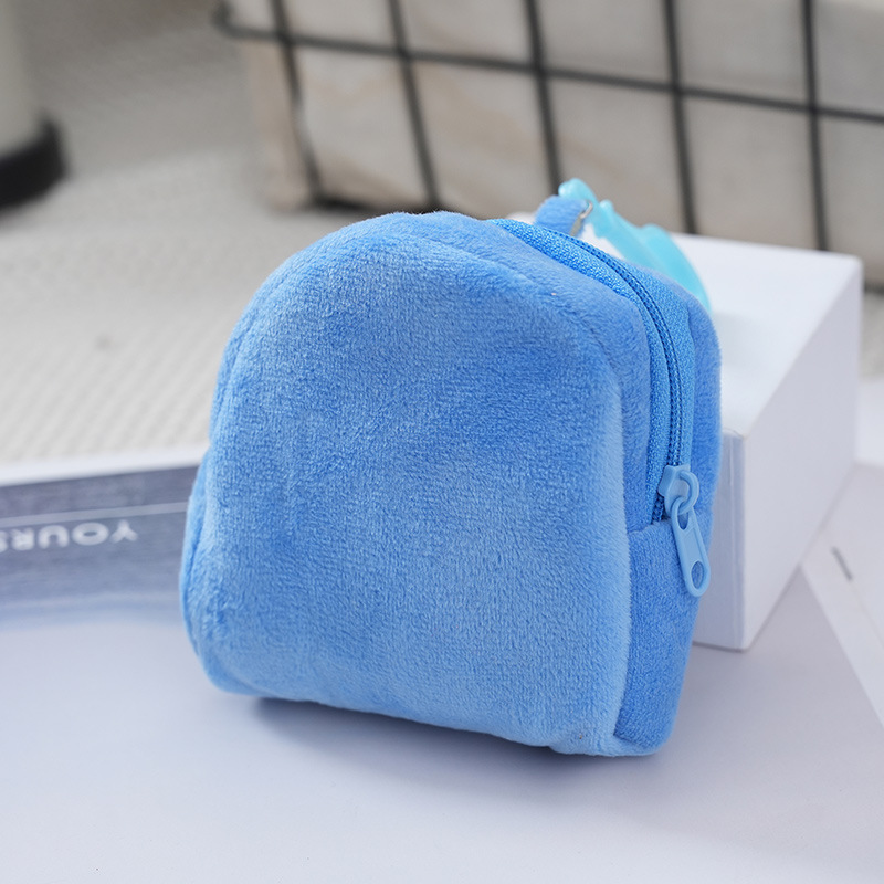 Children's Bag New Candy Color Small School Bag Baby Plush Coin Purse Boys and Girls Cute Cartoon Versatile Bag Wholesale