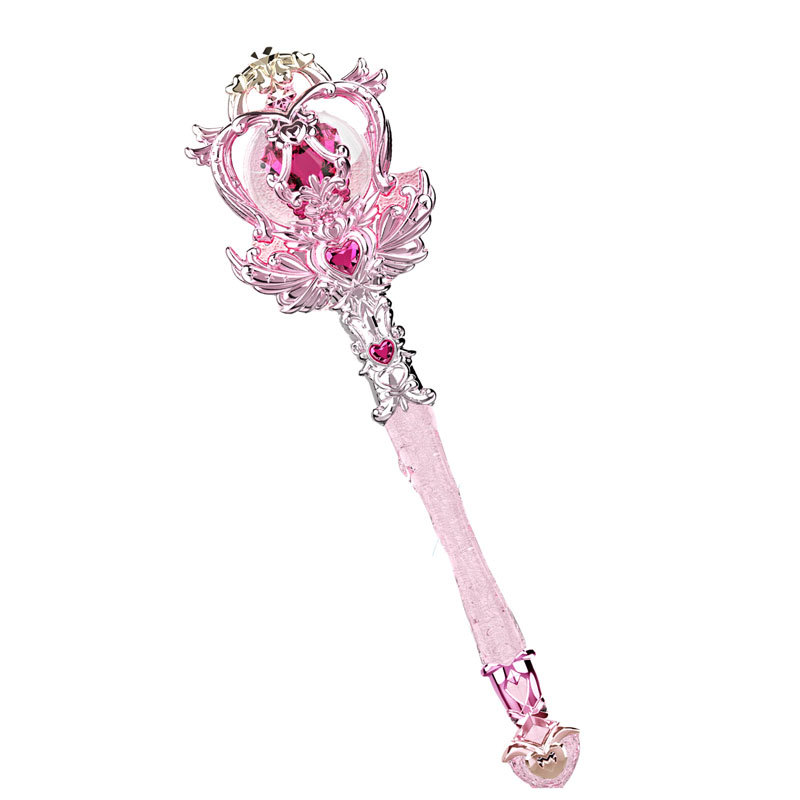 Rechargeable Dream Queen Scepter Magic Wand Children's Rotating Sound and Light Electric Girl Handheld Fairy Stick Luminous Toy