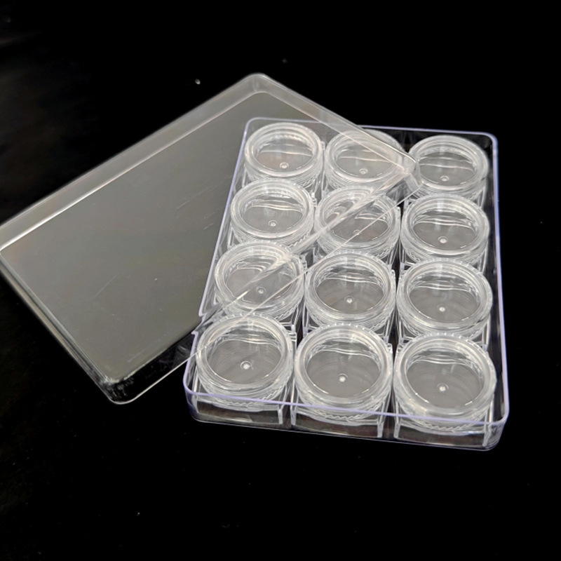 Amazon explosions small square bottle can hold nail diamond jewelry magic mirror powder glitter glitter powder wizard beads box