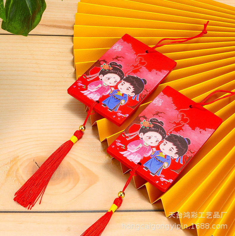 Wooden Wishing Card Scenic Spot College Entrance Examination Wishing Card Wooden Prayer Card Carving Logo Blessing Wish Card