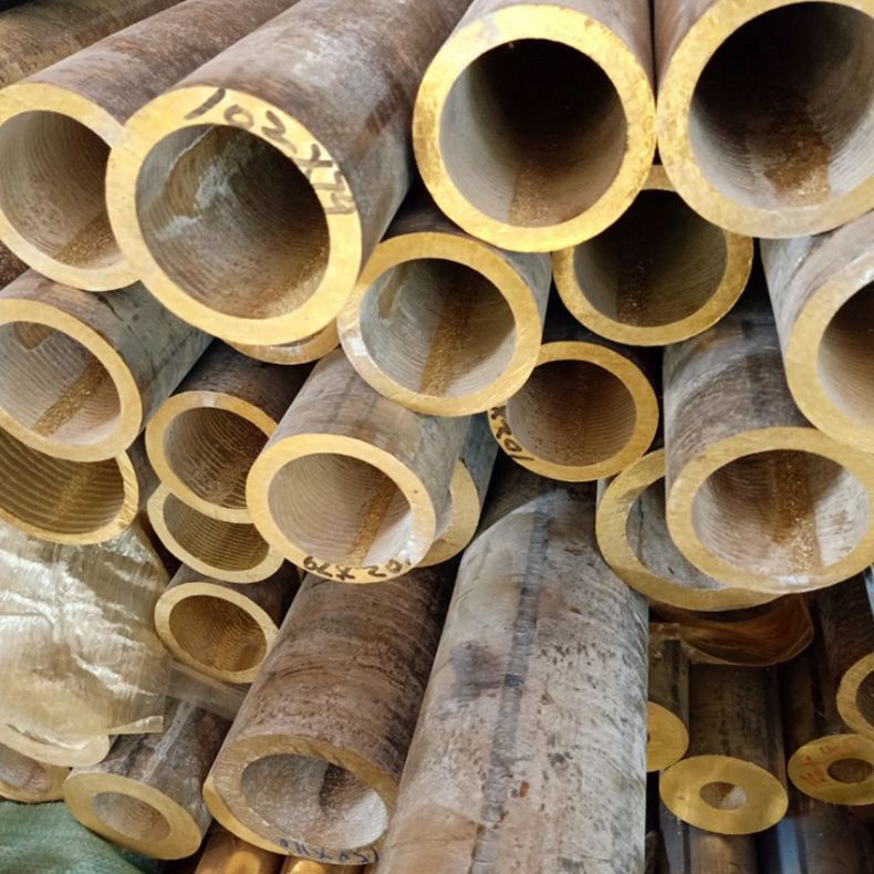 Customized Tin Bronze Tube Tin Copper Sleeve Zero-Cut Tin Lead Alloy Tin Bronze Tube Wear-Resistant Bushing Tin Precision Hollow