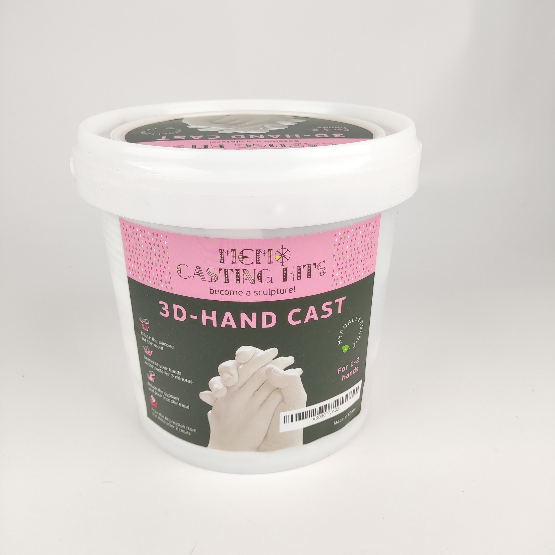 Cross-border supply 3D couple & family hand model set clone powder model powder gypsum powder DIY handprint commemorative gift