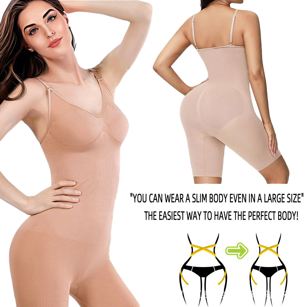 European and American Cross-Border Shaping Jumpsuit Skims Shapewear Push-Up Butt Lifting Tummy Control Pants Women's Large Size Open Boxer Briefs
