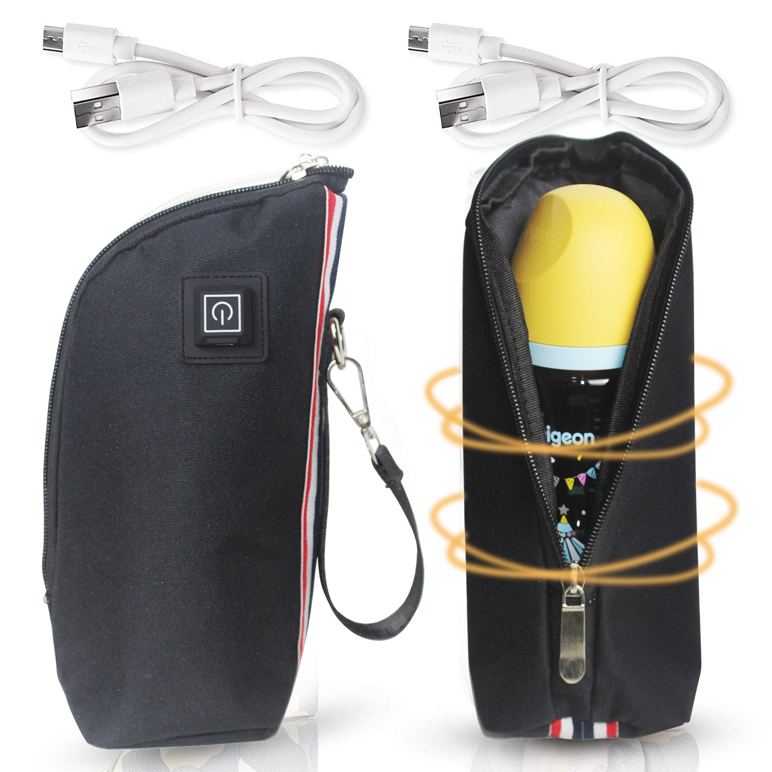 Портативный набор для подогрева бутылочек, подогреватель молока с USB, выездной подогреватель