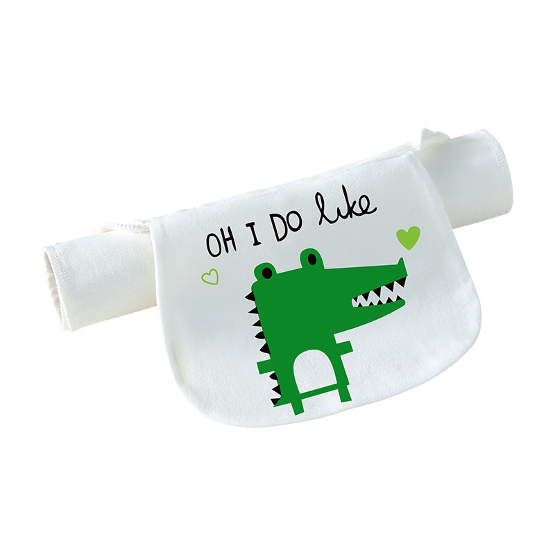 Baby Sweat-Absorbent Towel, Children's Cotton Gauze Kindergarten Pad Sling, Large, Medium and Small Children's Sweat-Proof Towel, Breathable and Embroidered Name