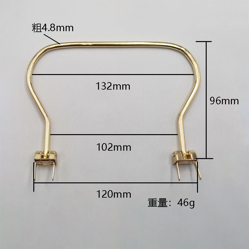 Gift Box Handle Straight Foot Installation Convenient Metal Handle Packaging Box Hardware Handle Hand-in-Hand Packaging Box Handle