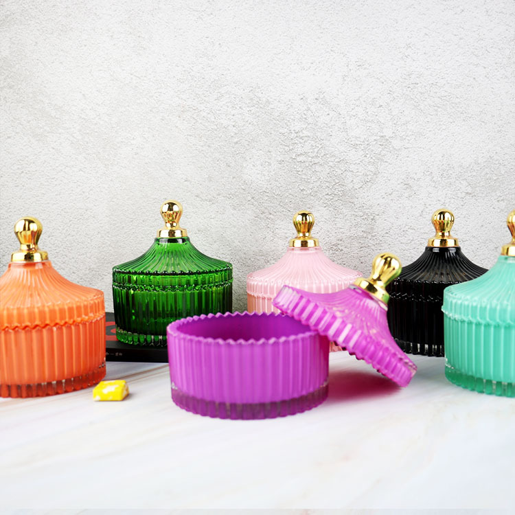 ins style transparent jewelry storage box glass jar spray color sugar jar box Mongolian bag snack storage storage