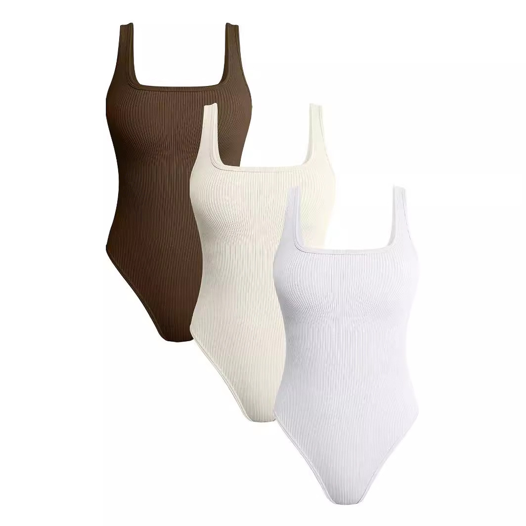 2024 cross-border Amazon AliExpress independent station European and American style women's summer low collar sleeveless vest tight jumpsuit