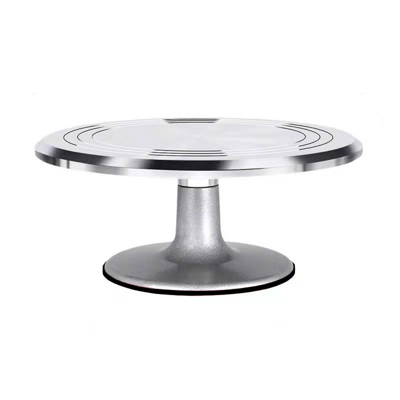 12 inch aluminum alloy cake turntable Decorating turntable household commercial baking tools bonsai rotary table [C]