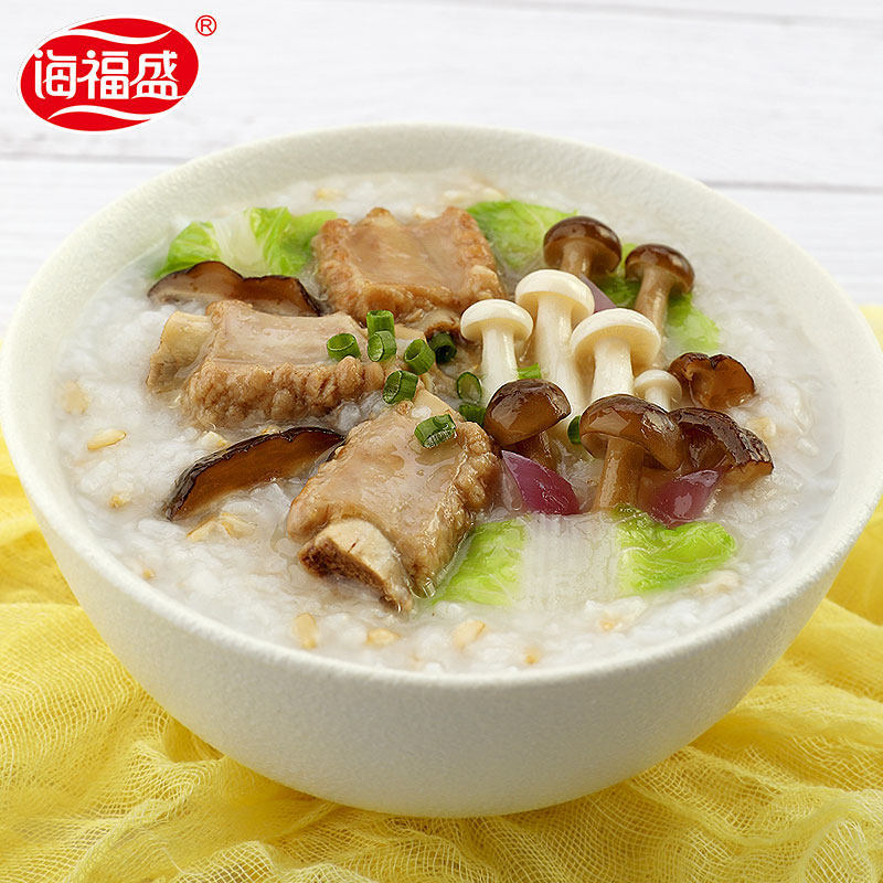 Haifusheng Instant Porridge Cup Ready-To-Eat Freeze-Dried Midnight Snack Instant Preserved Egg Lean Meat Breakfast Instant Seafood Porridge