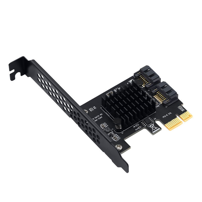 PCIE to 2-port SATA3.0 Expansion Card Computer Desktop Case Adapter Card Solid State Mechanical