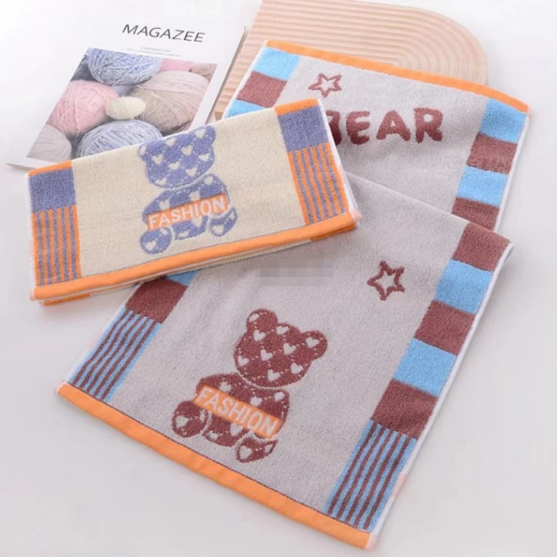 Полотенце из чистого хлопка, с жаккардовым рисунком, для детей