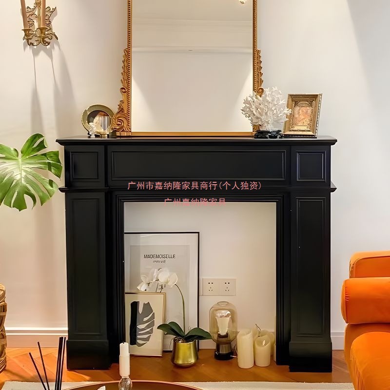 American Retro European-Style Fireplace Decorative Cabinet Decorative Mantel Carved Country Homestay French-Style Living Room Entrance Photography