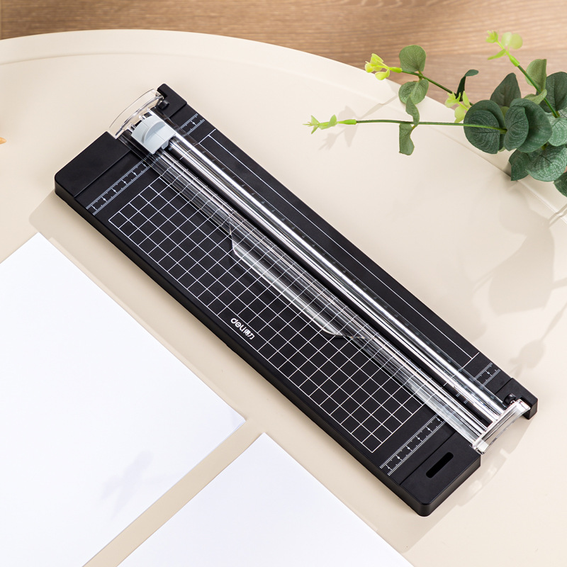 Deli small paper cutter for office use student manual paper cutter A4 mini two-way cutter head double-sided paper cutter