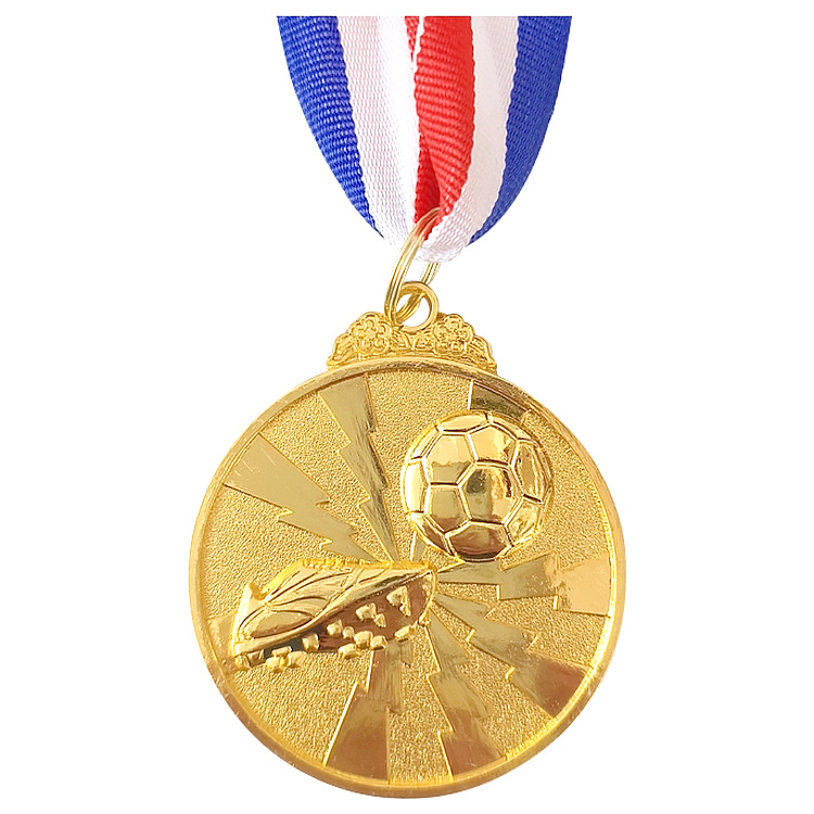 Football Medals School Activities Competition Big small size Zinc Alloy Gold, Silver and Bronze Medal Prizes Printed Souvenirs New Style