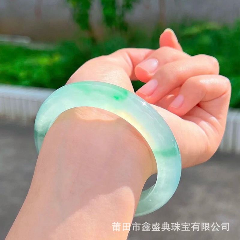 Factory Wholesale A-Grade Burmese Natural Jade Bracelet Ice Glutinous Violet Jade Bracelet Jade Bracelet for Women