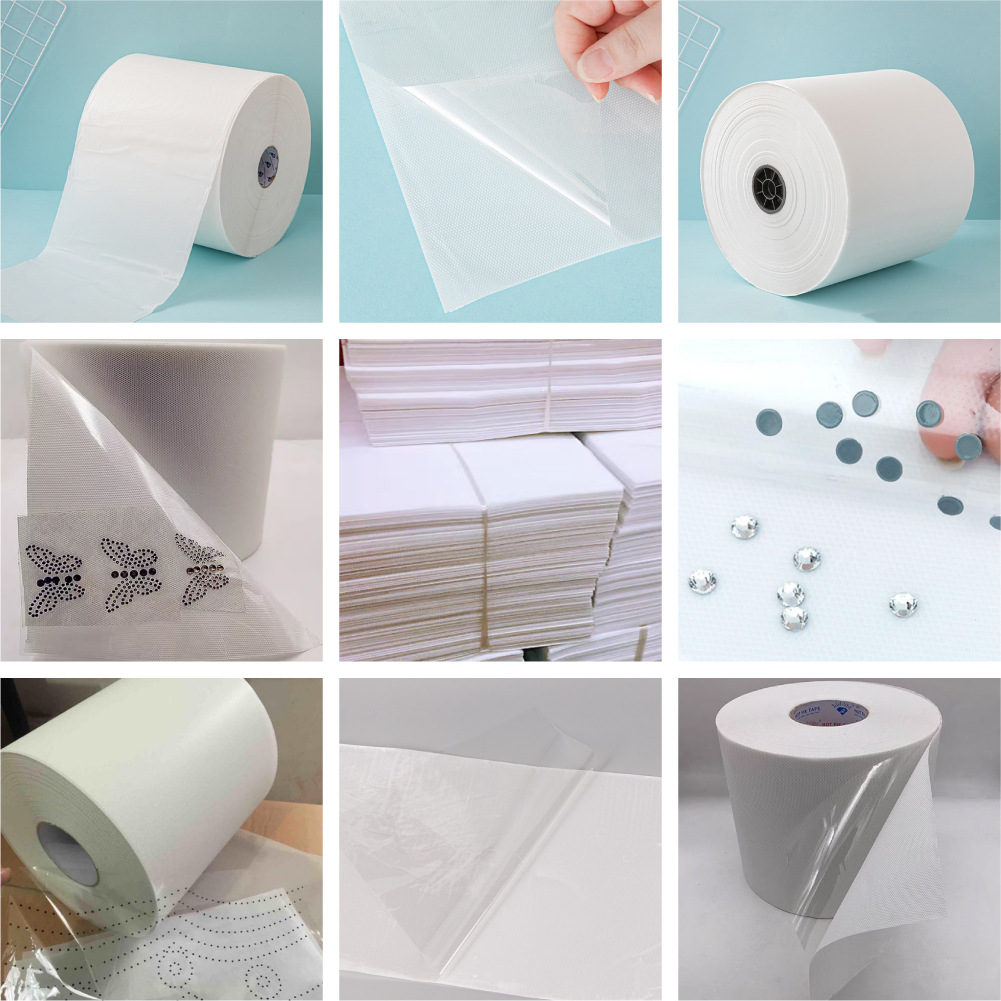 Hongcai Hot Diamond Positioning Film Base Paper Hot Diamond Printing Isolation Paper Anti-Stick Base Paper Honeycomb Hot Diamond Paper Spot Wholesale