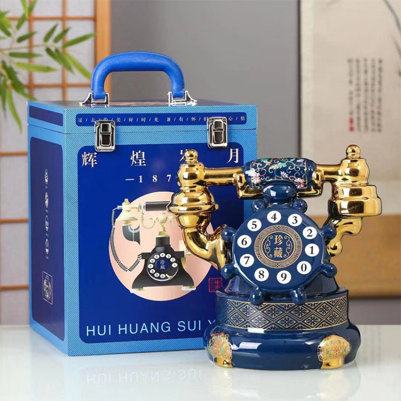 Керамическая бутылка для вина Jingdezhen, 3 кг, телефонная бутылка для вина, высокий температурный цветной глазурь