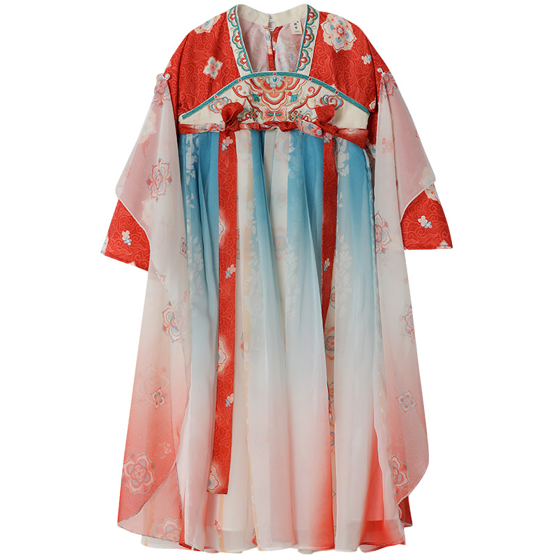 Hanfu girls 2024 spring and autumn children's antique high-end super fairy national style dress girls Chinese performance skirt
