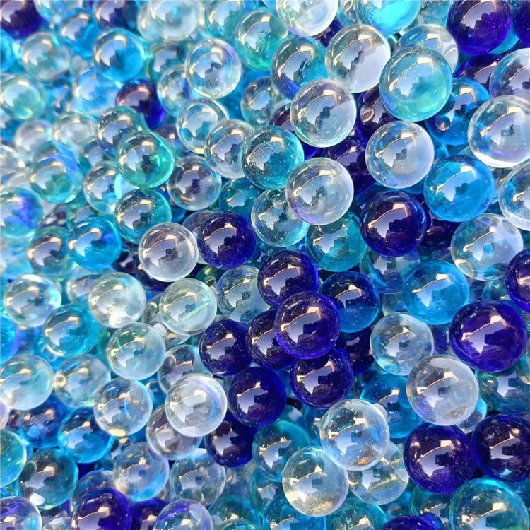 In stock supply glass beads glass marbles 16mm14mm multi-color glass beads