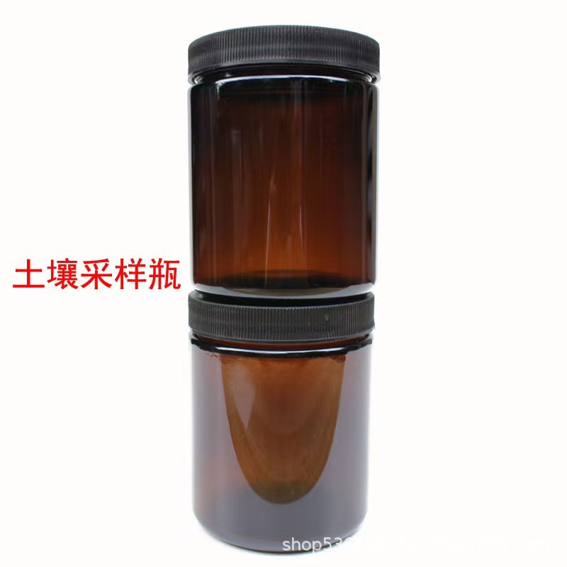 Soil sampling bottle 250/500/1000ml containing tetrafluoro pad screw cap brown sample bottle biological detection