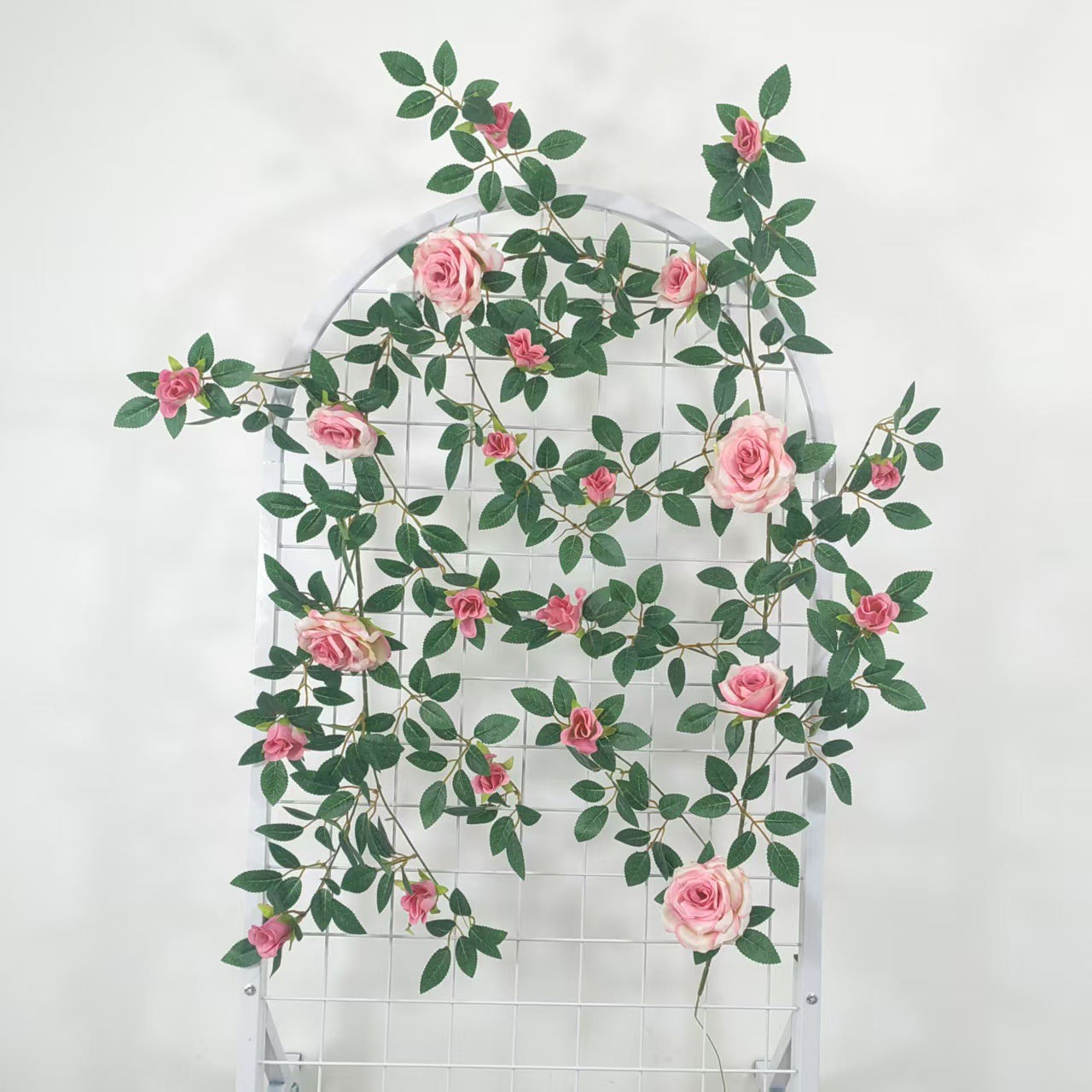 Artificial Flower Rose Flower Rattan Artificial Flower Plastic Flower Vine Flower Wall Waterfall Flower Wedding Decoration Air Conditioning Duct Cover