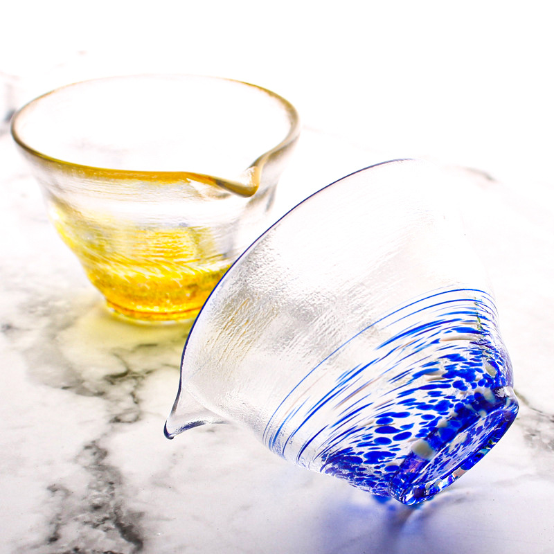 Прямые продажи новой цветной капельной стеклянной чашки, креативный японский чайный набор