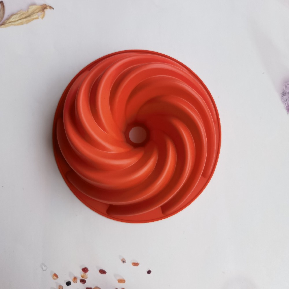 Silicone spiral cake chocolate DIY cake ice cube biscuit pastry handmade baking mold