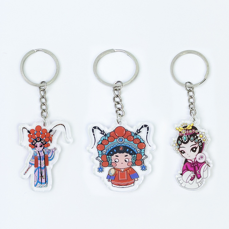 Acrylic Keychain Customized diy Pendant Tag Tablet Laser Photo Customized Cartoon Opera Characters
