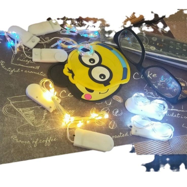 LED cake decoration gift box Bouquet decoration Christmas warm light May Day copper wire lamp string 2032 battery box