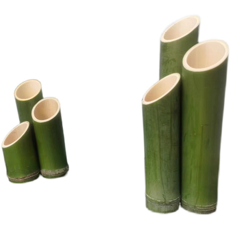 New Bamboo Tube Wedding Wedding Flower Ornaments Landscape Decoration Green Bamboo Natural Floral Decoration Bamboo Pole