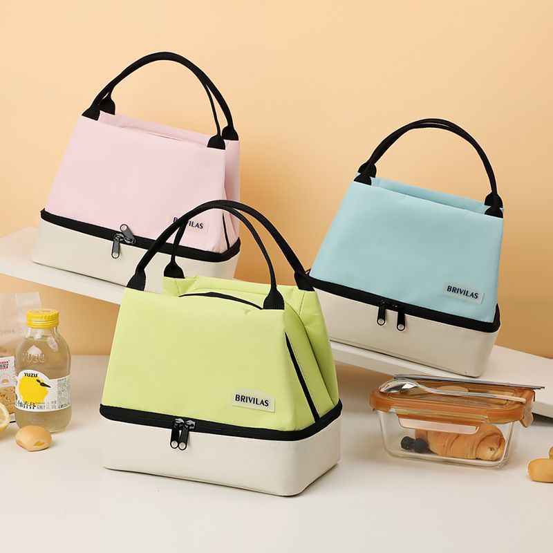 Insulated lunch box handbag double-layer insulated lunch bag handbag for office workers and students
